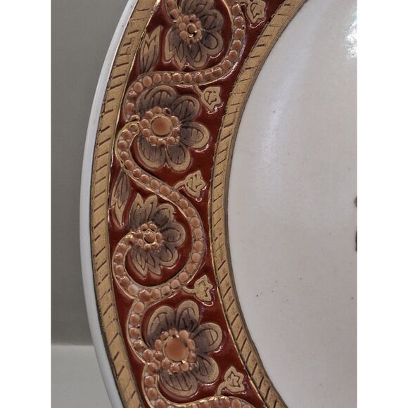 Unusual Plate Chair Motif by Oriental Accent Heavy 10.5" Classic Asian Decor - Picture 3 of 13